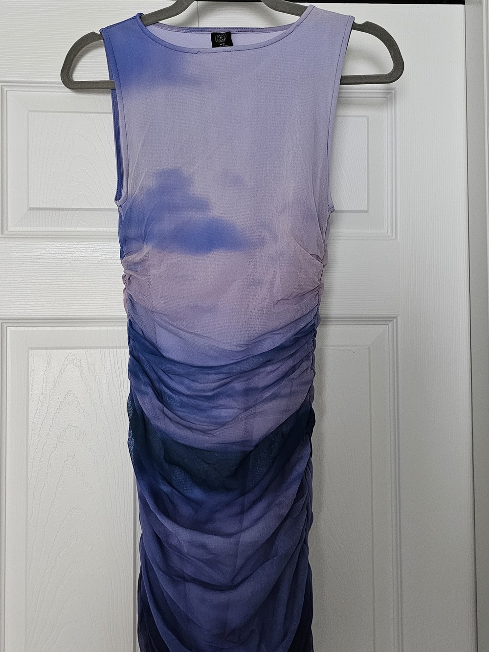 Urban Outfitters Purple Ombre Ruched Midi Dress